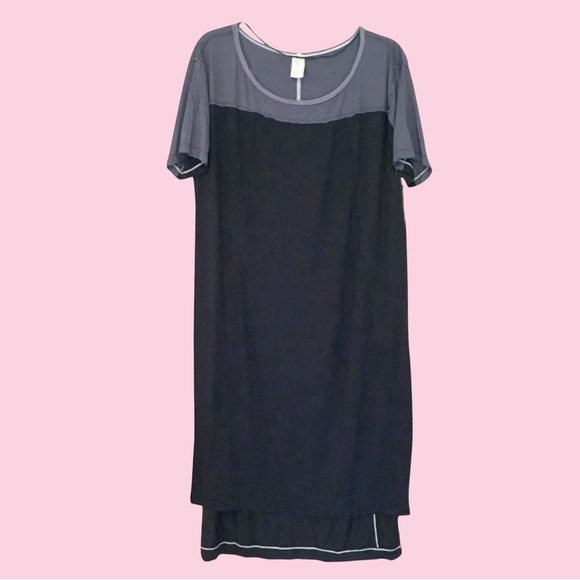 Free People Go With the Flow Tunic XSmall 0 2 Black Combo Slits High Low Top NWT - Picture 4 of 15